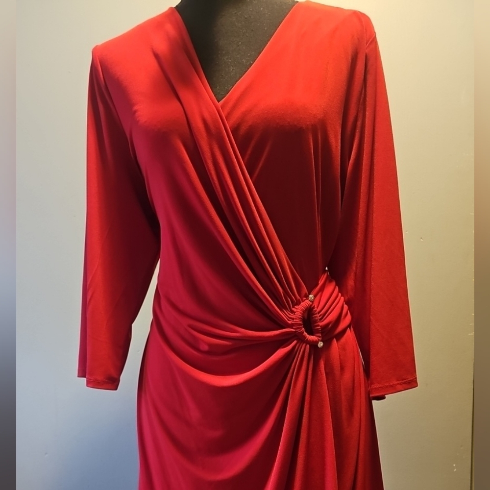 Tommy Bahama elegant red draped dress